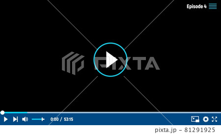 Video player interface vector template, ui design Video player interface vector template, ui design 81291925
