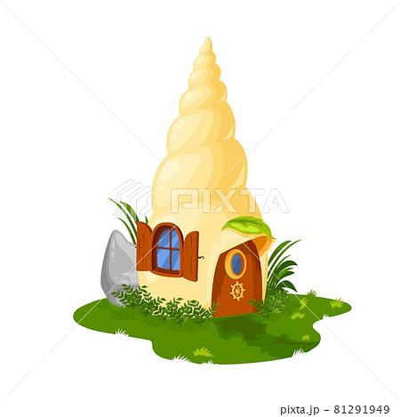 Fairy Shell House Dwelling Of Dwarf Or Gnome Elfのイラスト素材