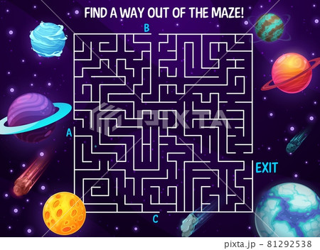 Space labyrinth maze cartoon galaxy, boardgame Space labyrinth maze cartoon galaxy, boardgame 81292538