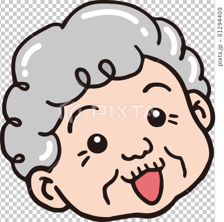 80代おばあちゃんの顔_カラー 80代おばあちゃんの顔_カラー 81294409