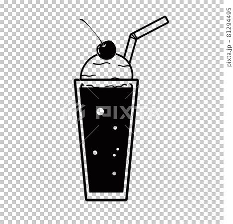 さくらんぼが乗ったソーダフロートのイラスト さくらんぼが乗ったソーダフロートのイラスト 81294495