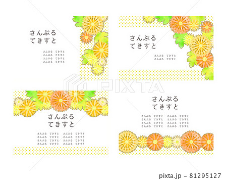 黄色い菊の花のフレーム 81295127
