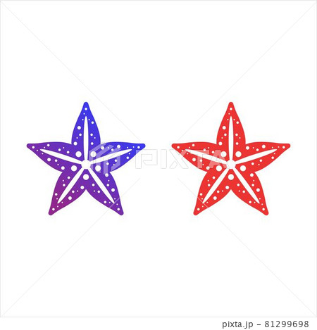 Sea Star fish icon Template vector Sea Star fish icon Template vector 81299698