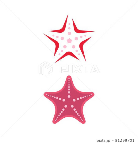 Sea Star fish icon Template vector 81299701