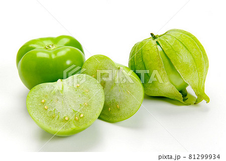 メキシコ料理サルサベルデ用のトマティーヨ メキシコ料理サルサベルデ用のトマティーヨ 81299934