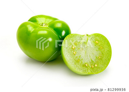 メキシコ料理サルサベルデ用のトマティーヨ 81299936