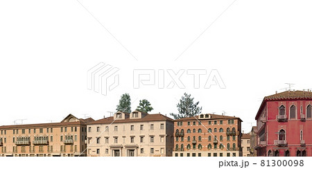 Cityscape 3d illustration isolated on white background 81300098