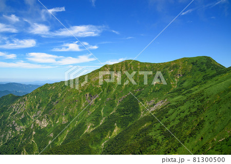 快晴の空と谷川連峰・茂倉岳 快晴の空と谷川連峰・茂倉岳 81300500