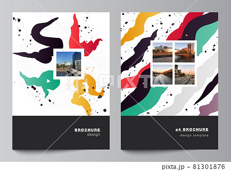 Vector layout of A4 format cover mockups design templates for brochure, flyer layout, booklet, cover design, book design, brochure cover, agency, corporate, business, portfolio, pitch deck, startup. Vector layout of A4 format cover mockups design templates for brochure, flyer layout, booklet, cover design, book design, brochure cover, agency, corporate, business, portfolio, pitch deck, startup. 81301876