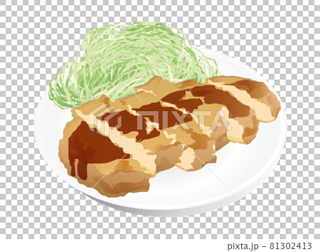 とんかつイラストのイラスト素材