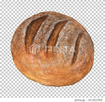 黑暗鄉村麵包手繪模擬插畫 81302564