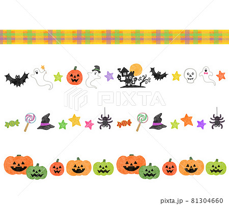 ハロウィンのラインのイラスト素材