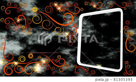 28-060 キラキラとしたコピースペース付き背景イラスト 曲線(黄・イエロー) フレームあり 28-060 キラキラとしたコピースペース付き背景イラスト 曲線(黄・イエロー) フレームあり 81305393