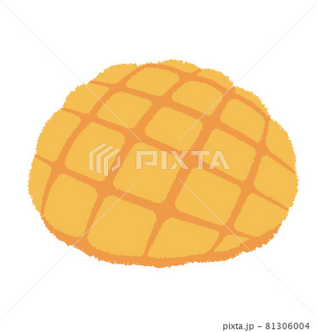 メロンパンのイラストのイラスト素材