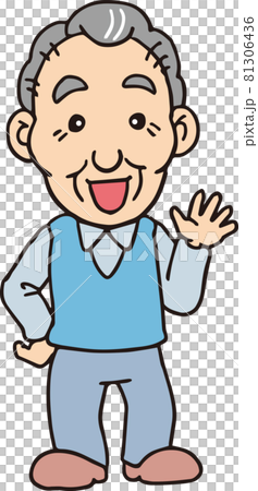 Elderly man_70s_color_whole body 81306436