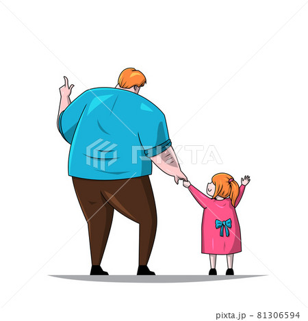 Father Daddy Telling Daughter Girl Love Bonding Togetherness Cartoon Father Daddy Telling Daughter Girl Love Bonding Togetherness Cartoon 81306594