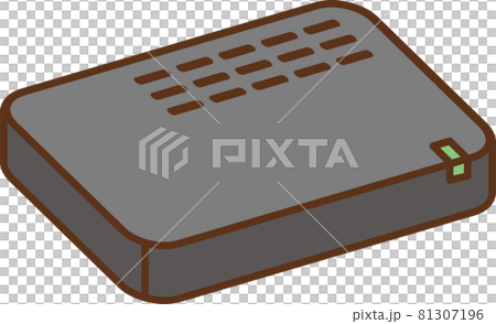 Black portable HDD illustration 81307196