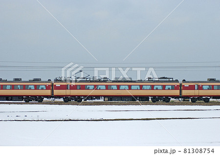 北陸本線　美川ー加賀笠間　JR西日本　485系　A08編成　③　モハ484-1003（京都）　山側 81308754