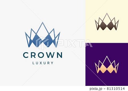 Crown logo in luxury style represent king and queen 81310514
