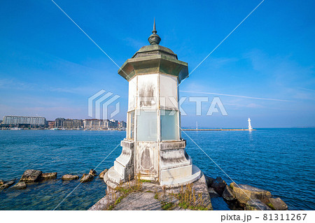 Lighthouse in Lake Geneva in Switzerland 81311267
