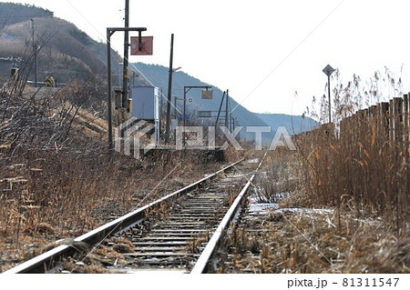 北海道の風景「廃線後の鉄路・日高本線」(北海道新冠町) 北海道の風景「廃線後の鉄路・日高本線」(北海道新冠町) 81311547