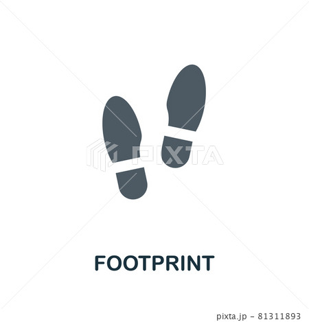 Footprint icon. Flat sign element from law collection. Creative Footprint icon for web design, templates, infographics and more 81311893