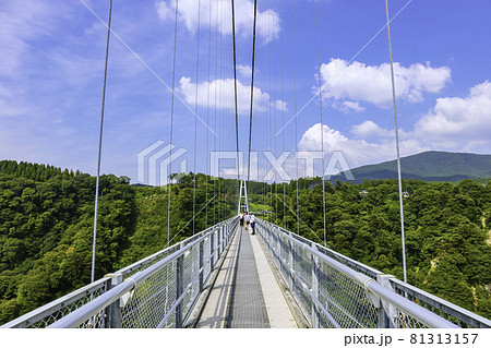 歩道専用として日本一の高さを誇る九重“夢”大吊橋　（大分県玖珠郡九重町） 81313157