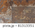 Rustic rusty metal. Black wall texture grunge abstract background. Dark wall red. 81313351