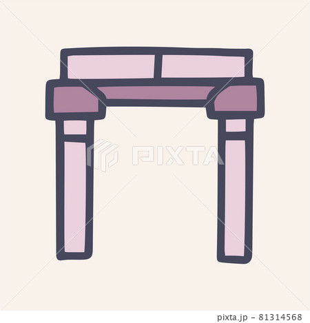 Arch color vector doodle simple icon design 81314568