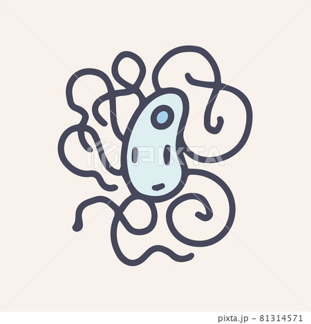 Bacteria salmonella color vector doodle icon design Bacteria salmonella color vector doodle icon design 81314571