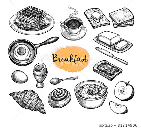 Breakfast meal big set. 81314906