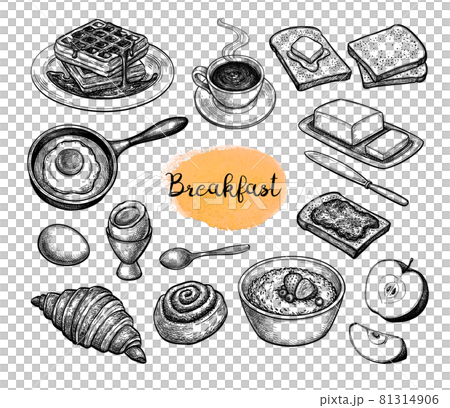 Breakfast meal big set. 81314906