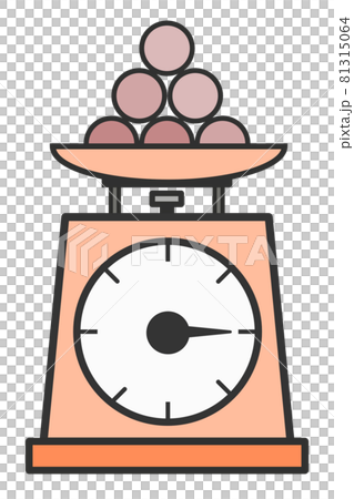 重量を正確に計測する秤のイラスト 重量を正確に計測する秤のイラスト 81315064