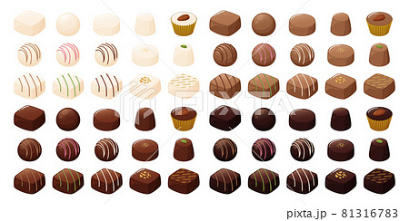 チョコレートのイラスト素材セット 81316783
