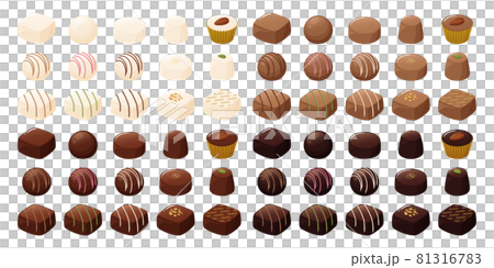 チョコレートのイラスト素材セット 81316783