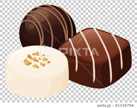 高級なチョコレートのイラスト_バレンタイン 高級なチョコレートのイラスト_バレンタイン 81316794