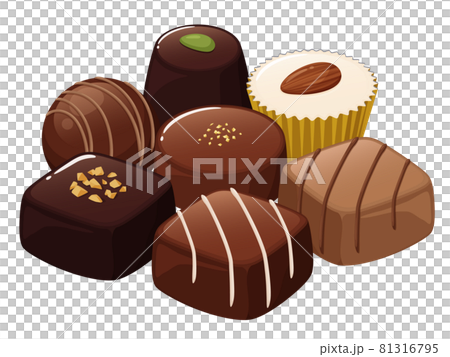 高級なチョコレートのイラスト_バレンタイン 81316795