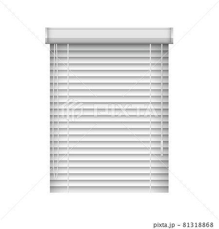 Realistic Closed Window Blinds Horizontal のイラスト素材