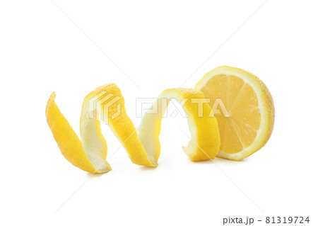 Lemon and peel isolated on white background Lemon and peel isolated on white background 81319724