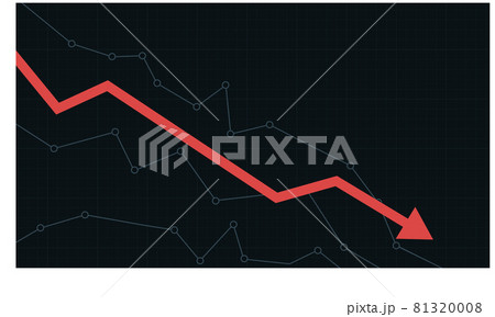 Stock market chart. Financial falling line graph 81320008