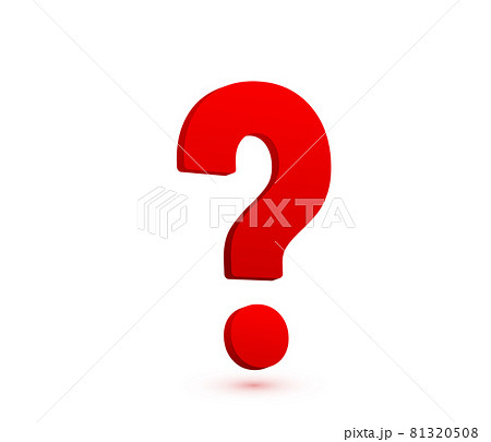 Large red question mark vector illustration isolated on white background. Problem, doubt design concept Large red question mark vector illustration isolated on white background. Problem, doubt design concept 81320508