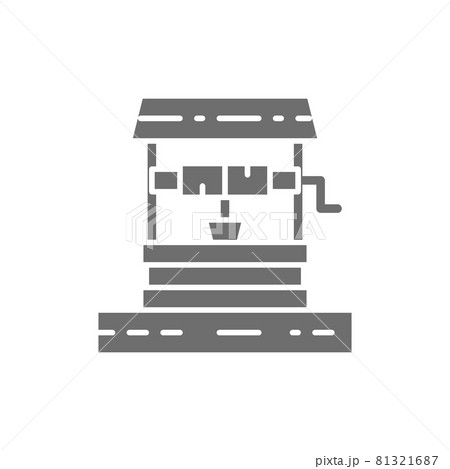 Water well, agriculture grey icon. Isolated on white background 81321687