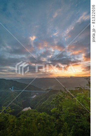 茨城県 竜神大吊橋の朝 茨城県 竜神大吊橋の朝 81322036