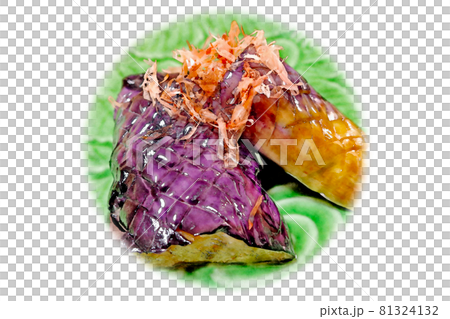 家庭的で素朴な自家製の「ナスビの炊いたん」水彩画風 絵手紙 家庭的で素朴な自家製の「ナスビの炊いたん」水彩画風 絵手紙 81324132