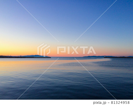 青森湾1　夕景 81324958