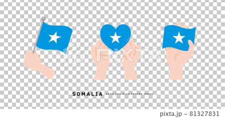 [Somalia] hand and national flag icon vector illustration 81327831