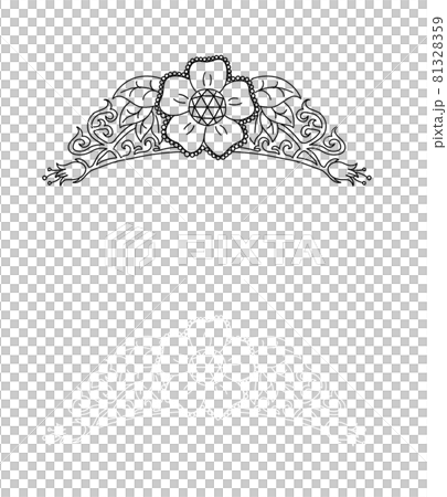 野玫瑰、藤蔓和花蕾的頭飾手繪線描插圖_028 野玫瑰、藤蔓和花蕾的頭飾手繪線描插圖_028 81328359