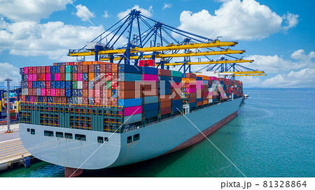 Container ship unloading crane ship seaport, Global business logistic import export freight shipping transportation worldwide container ship, Container vessel loading cargo cargo freight ship. Container ship unloading crane ship seaport, Global business logistic import export freight shipping transportation worldwide container ship, Container vessel loading cargo cargo freight ship. 81328864