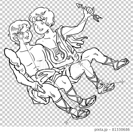 黄道十二星座-ふたご座の星座線 81330686