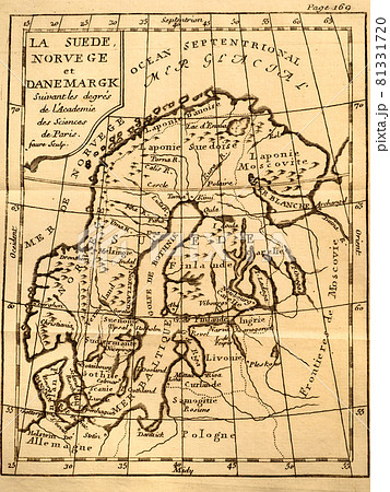 アンティークの古地図　北ヨーロッパ　 81331720